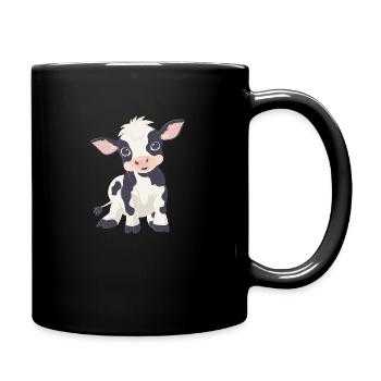 cow cows moo - Full Colour Mug - black - Right
