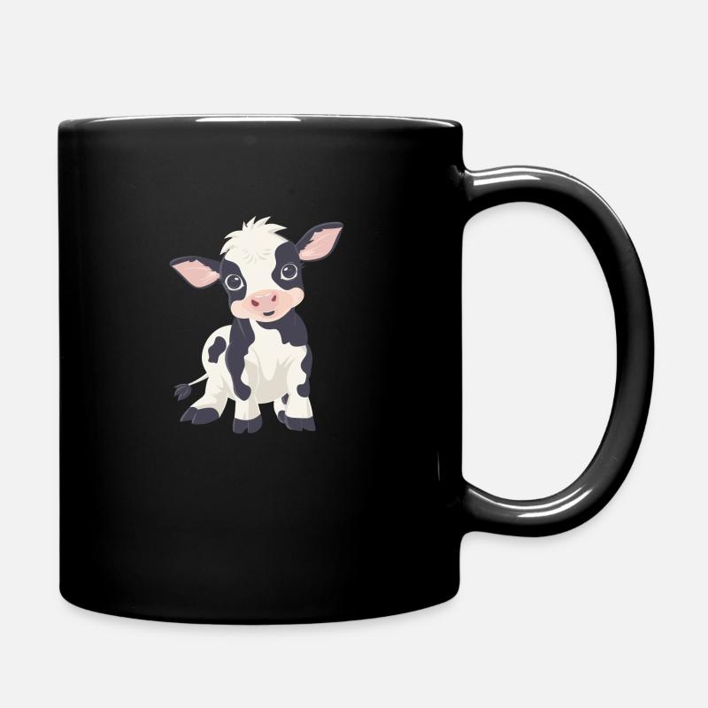 Kuh Kühe Muh - Tasse einfarbig - Schwarz