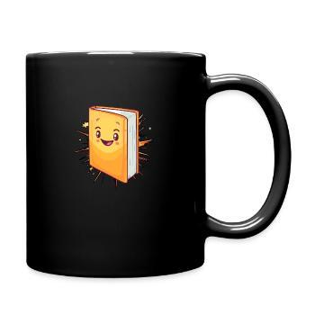 Lesen Bücherwurm Autor - Tasse einfarbig - Schwarz - Rechts