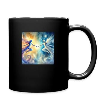 Seelenpartner - Tasse einfarbig - Schwarz - Rechts