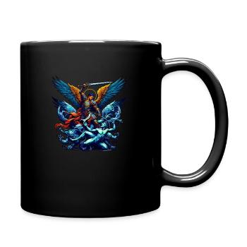 Erzengel Heiliger Religion Gott Engel Glaube Michael - Tasse einfarbig - Schwarz - Rechts