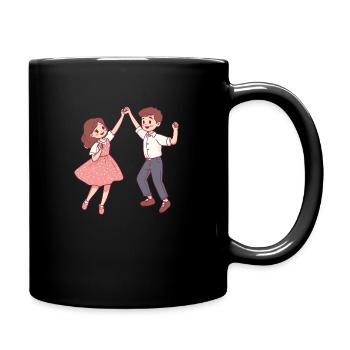 Tanzpaar Tanzlehrer - Tasse einfarbig - Schwarz - Rechts
