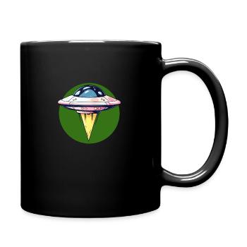 UFO Saucer - Full Colour Mug - black - Right