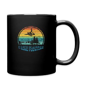 Ich mag Schweben - Retro Skydiving - Tasse einfarbig - Schwarz - Rechts