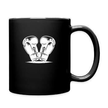 Boxing gloves ready for the next boxing match - Full Colour Mug - black - Right