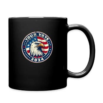 USA Vote 2024 : Design électoral emblématique du drapeau américain - Mug uni - noir - Droite