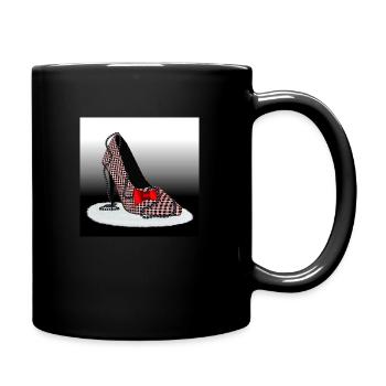 High Heels – Scottish Check Pattern - Full Colour Mug - black - Right