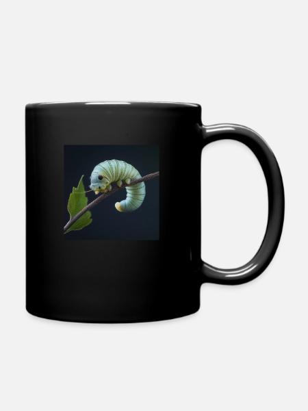 pigpiglet a expressive inchworm - Full Colour Mug - black