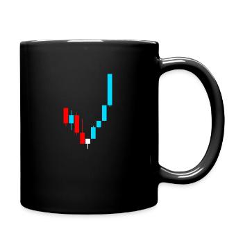 Modèle de chandelier de day trading pour les traders - Mug uni - noir - Droite