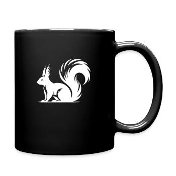 Mignon mignon écureuil Dessin - Mug uni - noir - Droite