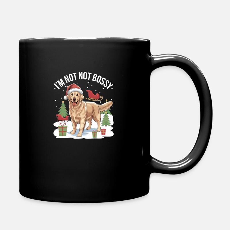 Golden Retriever Weihnachten Süß - Tasse einfarbig - Schwarz