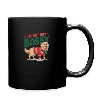 Golden Retriever Hund Weihnachten - Tasse einfarbig - Schwarz - Rechts