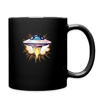 UFO Alien - Full Colour Mug - black - Right