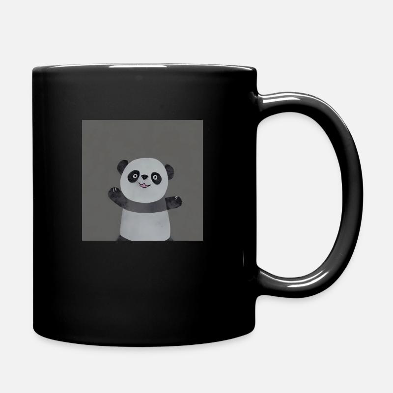 happy Panda - Tasse einfarbig - Schwarz