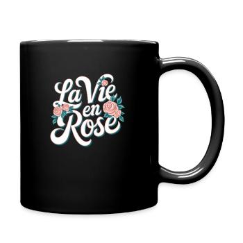 La vie en rose - Mug uni - noir - Droite