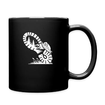 Hiking shoe with forest profile for hikers - Full Colour Mug - black - Right