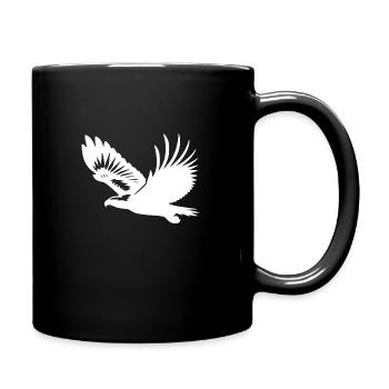 Seeadler auf breiten Schwingen im Aufwind - Tasse einfarbig - Schwarz - Rechts