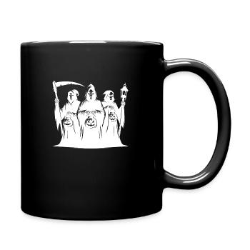 Effrayant Faucheuse Halloween Fête de la citrouille - Mug uni - noir - Droite