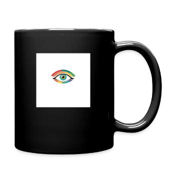 Bunte Auge - Tasse einfarbig - Schwarz - Rechts