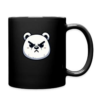 Angry Polar Bear Design - Full Colour Mug - black - Right