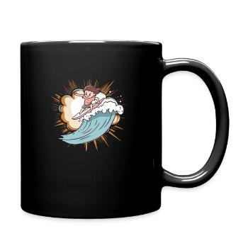 Surfer Surfing California - Full Colour Mug - black - Right