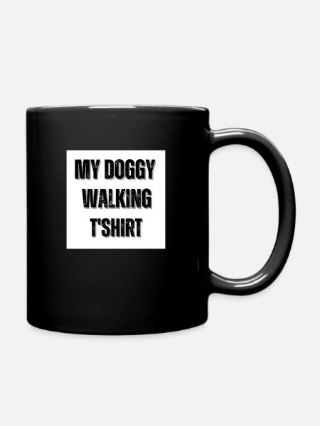 T-shirt de promenade de chien - Mug uni - noir