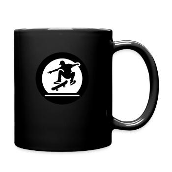 Skateboarder Flip - Tasse einfarbig - Schwarz - Rechts