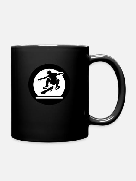 Skateboarder flip - Mug uni - noir