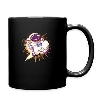 Astronaut Spaceman Cosmos - Full Colour Mug - black - Right