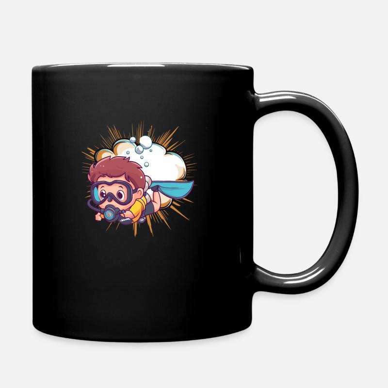Taucher Diver - Full Colour Mug - black
