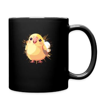 Wellensittich Vogelschwarm - Tasse einfarbig - Schwarz - Rechts