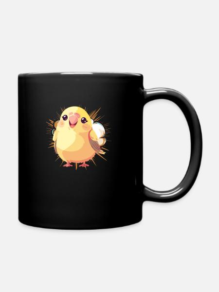 Wellensittich Vogelschwarm - Tasse einfarbig - Schwarz