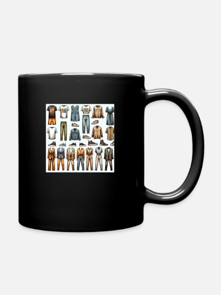 Anzugsmoden von heute - Tasse einfarbig - Schwarz