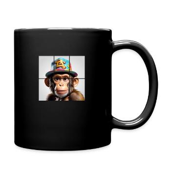 Affe X - Tasse einfarbig - Schwarz - Rechts