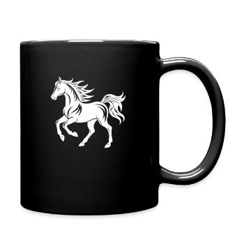 Elegant horse silhouette - Full Colour Mug - black - Right