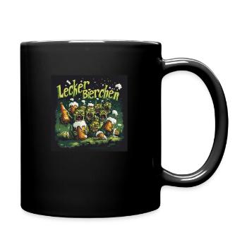 Lecker Bierchen Zombiealarm - Tasse einfarbig - Schwarz - Rechts