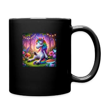 Stoned Unicorn - Full Colour Mug - black - Right