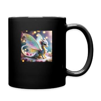 Dragon féerique - Mug uni - noir - Droite