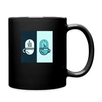 Kaffee - Tasse einfarbig - Schwarz - Rechts