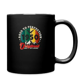 Vintage 1950er Geburtstag - 1950er Retro Geschenkidee - Tasse einfarbig - Schwarz - Rechts