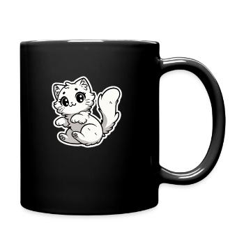 Playful Kitten - Paws Up - Full Colour Mug - black - Right