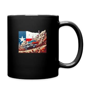 Texas Auto - Tasse einfarbig - Schwarz - Rechts