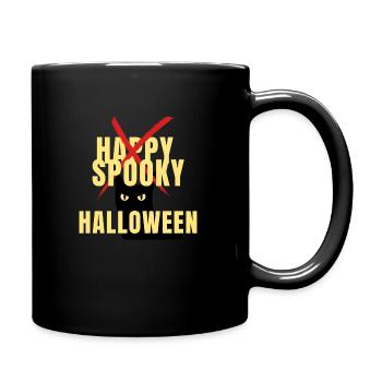Spooky Halloween - Tasse einfarbig - Schwarz - Rechts