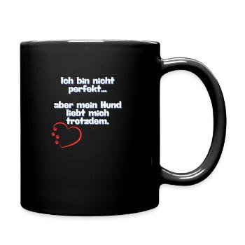 Nicht perfekt - Tasse einfarbig - Schwarz - Rechts