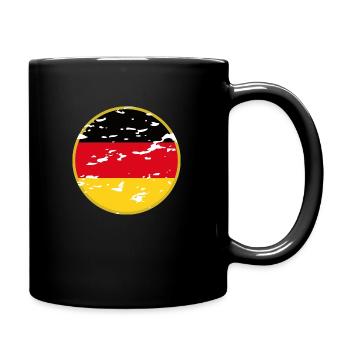 Schwarz-Rot-Gold: Deutschland-Style - Tasse einfarbig - Schwarz - Rechts