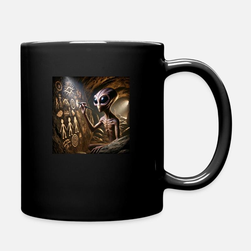 Prehistoric alien - Full Colour Mug - black