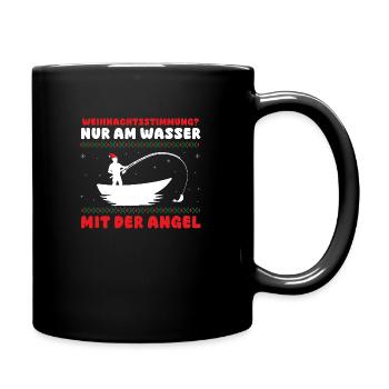 Santa Claus Fishing Christmas Party Christmas - Full Colour Mug - black - Right