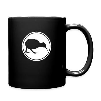 Kiwi - Neuseeland - New Zealand - Maori - Aotearoa - Tasse einfarbig - Schwarz - Rechts