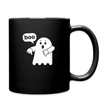 T-shirt drôle rétro Ghost Thumbs Up : Mignon Hallowee - Mug uni - noir - Droite