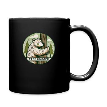 Tree hugger Bear - Full Colour Mug - black - Right
